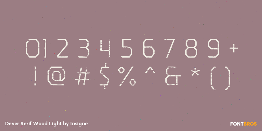 Dever Serif Wood Light Font Poster #1