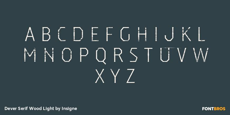 Dever Serif Wood Light Font Poster #1