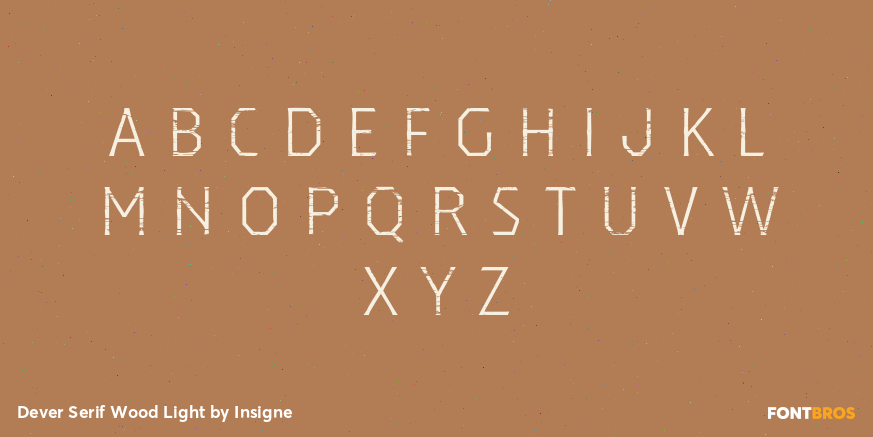 Dever Serif Wood Light Font Poster #1