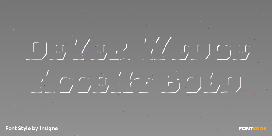 Dever Wedge Accent Bold Font Poster #1