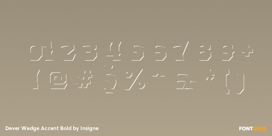 Dever Wedge Accent Bold Font Poster #1