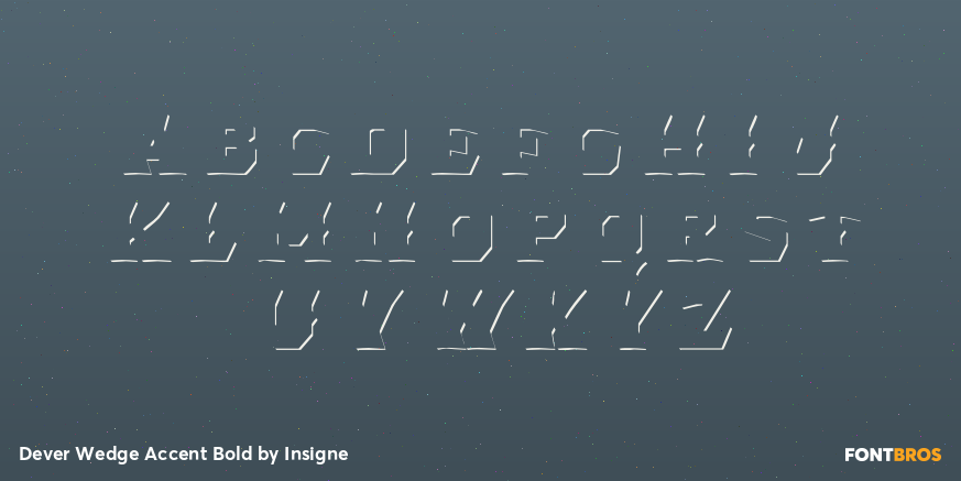 Dever Wedge Accent Bold Font Poster #1