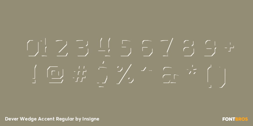 Dever Wedge Accent Regular Font Poster #1