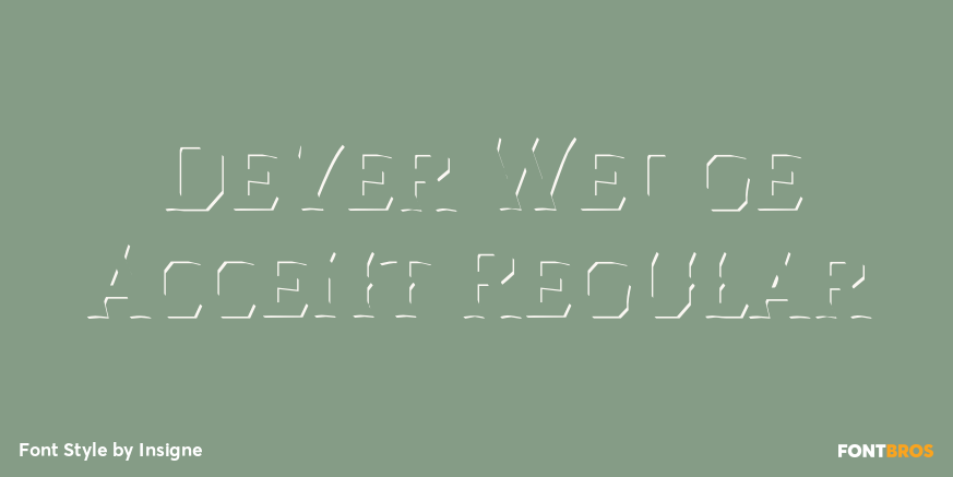 Dever Wedge Accent Regular Font Poster #1