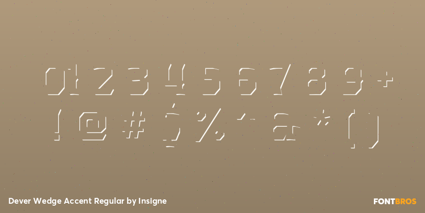 Dever Wedge Accent Regular Font Poster #4