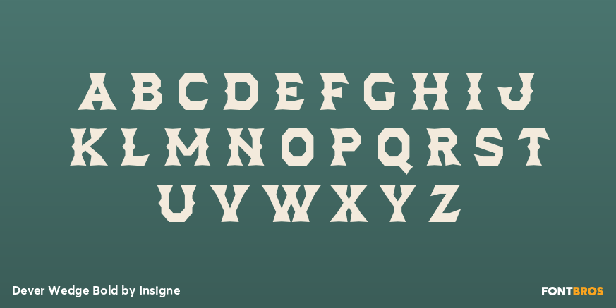 Dever Wedge Bold Font Poster #2