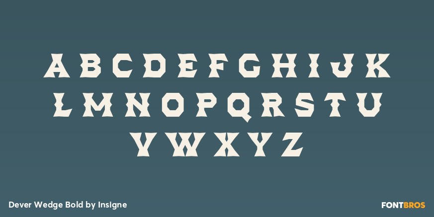 Dever Wedge Bold Font Poster #3