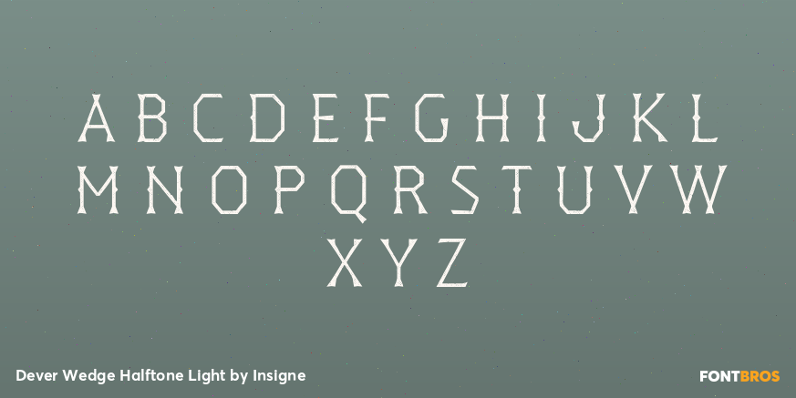 Dever Wedge Halftone Light Font Poster #2