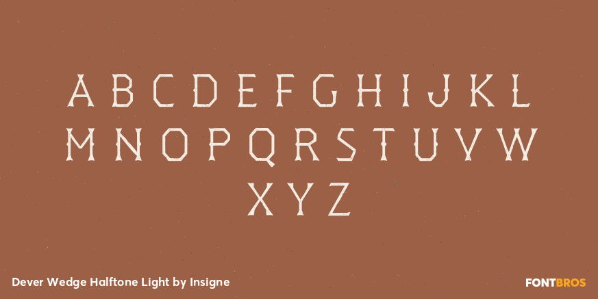 Dever Wedge Halftone Light Font Poster #3