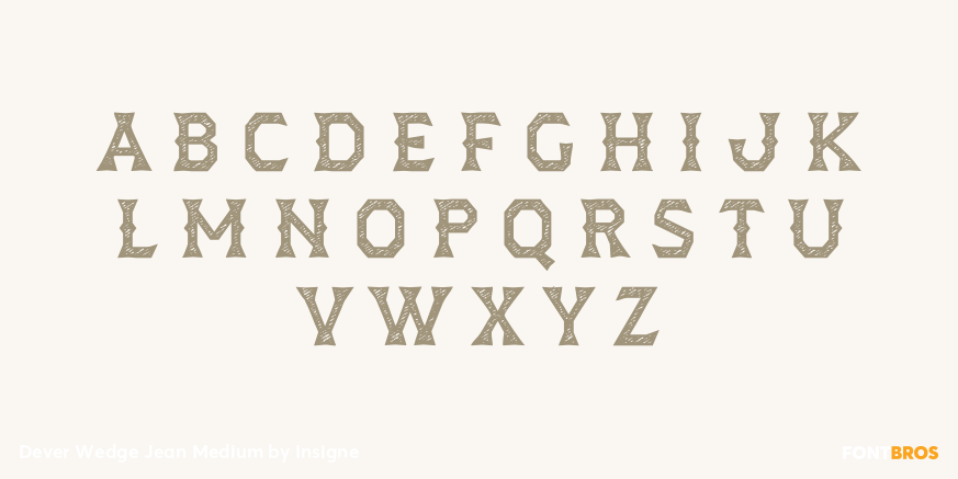 Dever Wedge Jean Medium Font Poster #2