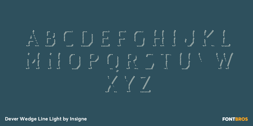 Dever Wedge Line Light Font Poster #2