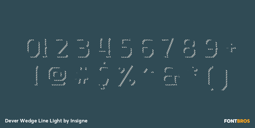 Dever Wedge Line Light Font Poster #4