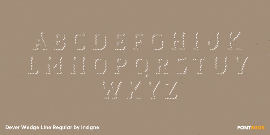 Dever Wedge Line Regular Font Poster #2