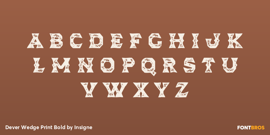 Dever Wedge Print Bold Font Poster #1