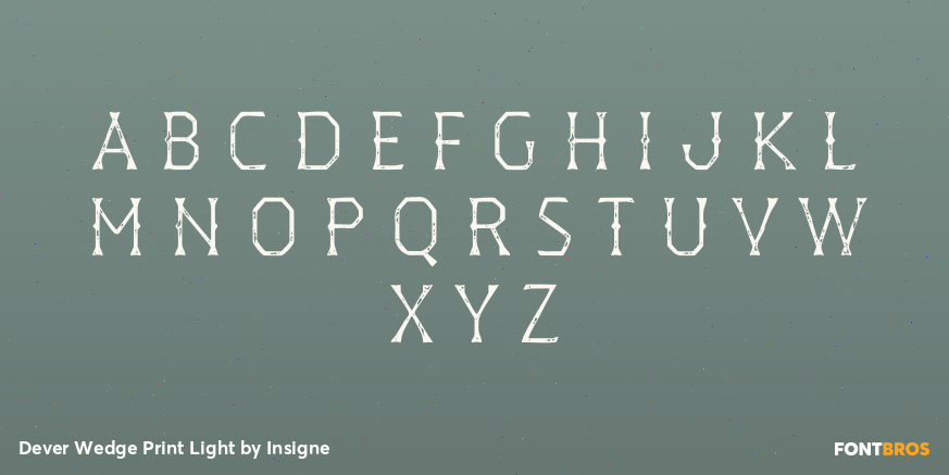 Dever Wedge Print Light Font Poster #2