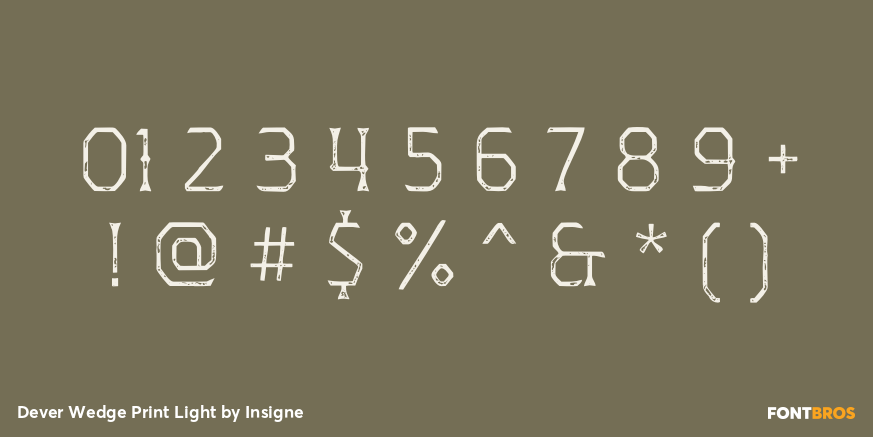 Dever Wedge Print Light Font Poster #4