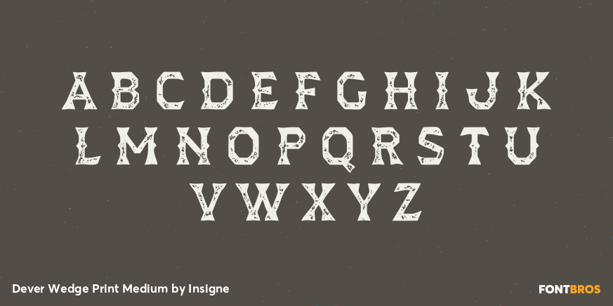 Dever Wedge Print Medium Font Poster #2