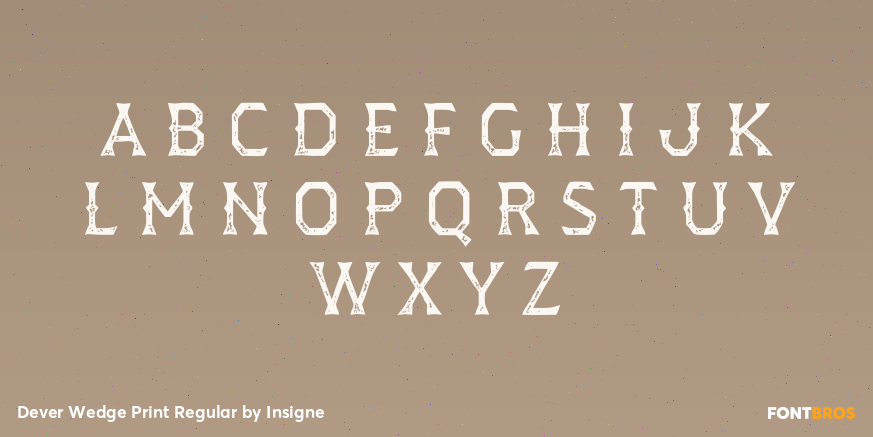 Dever Wedge Print Regular Font Poster #2