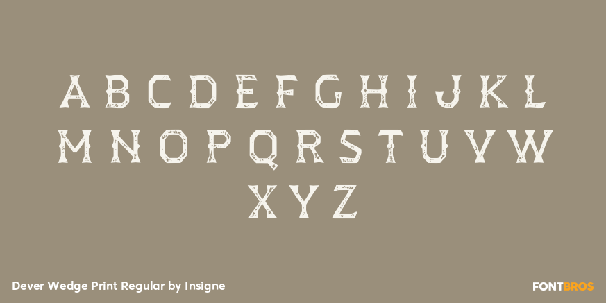 Dever Wedge Print Regular Font Poster #3