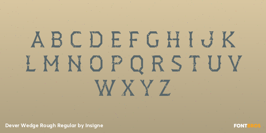 Dever Wedge Rough Regular Font Poster #2