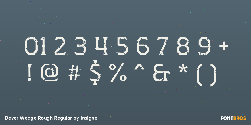 Dever Wedge Rough Regular Font Poster #4