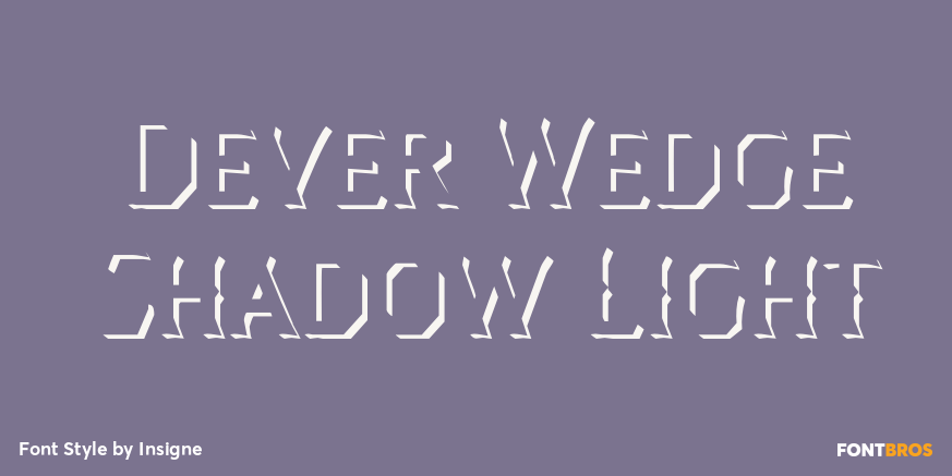 Dever Wedge Shadow Light Font Poster #1