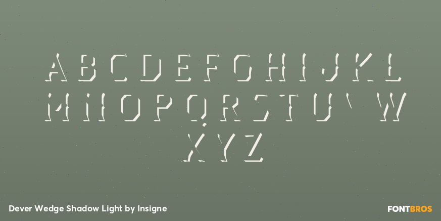 Dever Wedge Shadow Light Font Poster #1