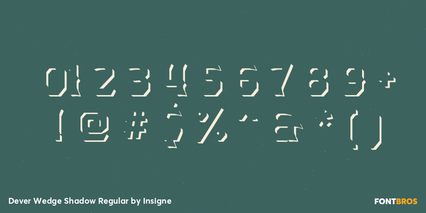 Dever Wedge Shadow Regular Font Poster #1