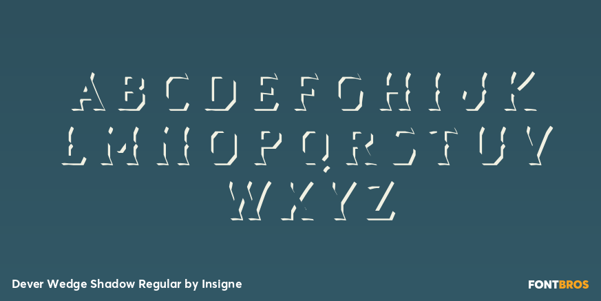 Dever Wedge Shadow Regular Font Poster #1