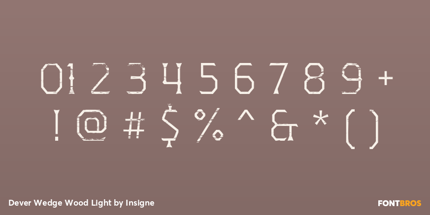Dever Wedge Wood Light Font Poster #1