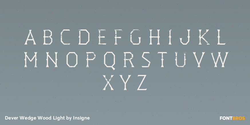 Dever Wedge Wood Light Font Poster #1