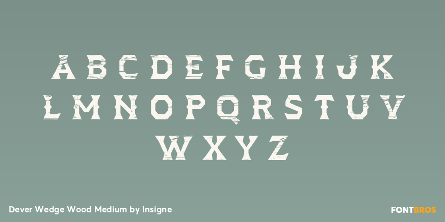 Dever Wedge Wood Medium Font Poster #3