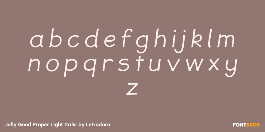 Jolly Good Proper Light Italic Font Poster #3