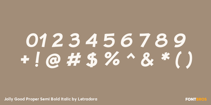 Jolly Good Proper Semi Bold Italic Font Poster #1