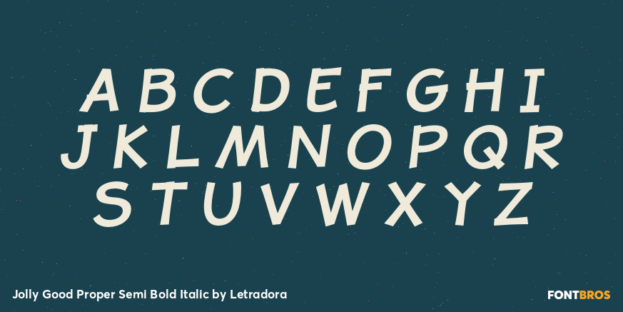 Jolly Good Proper Semi Bold Italic Font Poster #2