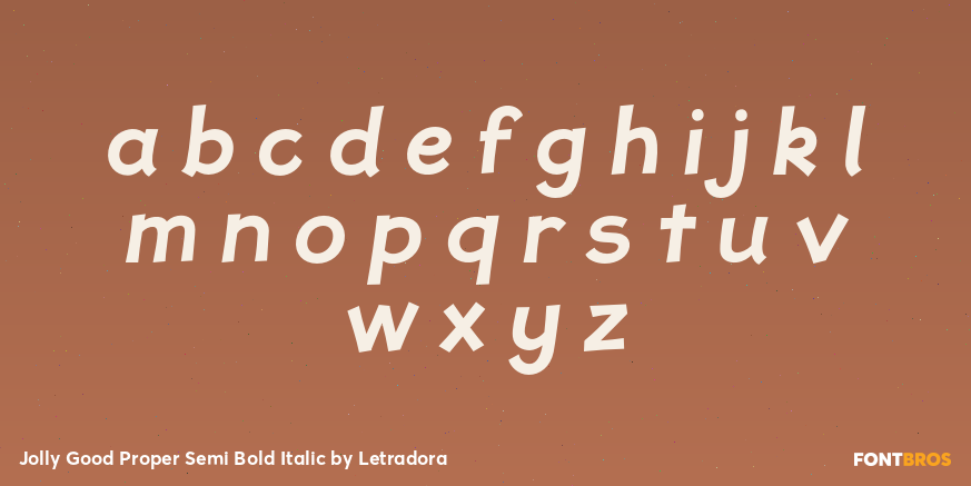 Jolly Good Proper Semi Bold Italic Font Poster #3