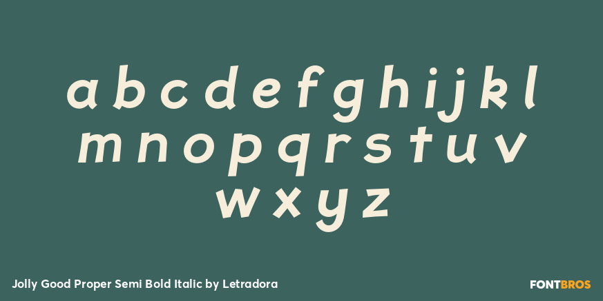 Jolly Good Proper Semi Bold Italic Font Poster #1