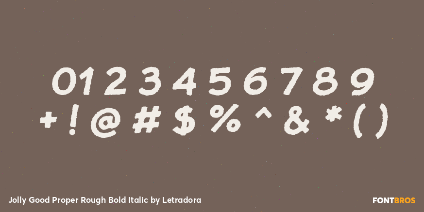 Jolly Good Proper Rough Bold Italic Font Poster #1