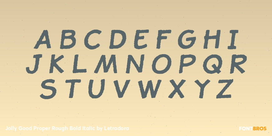 Jolly Good Proper Rough Bold Italic Font Poster #1