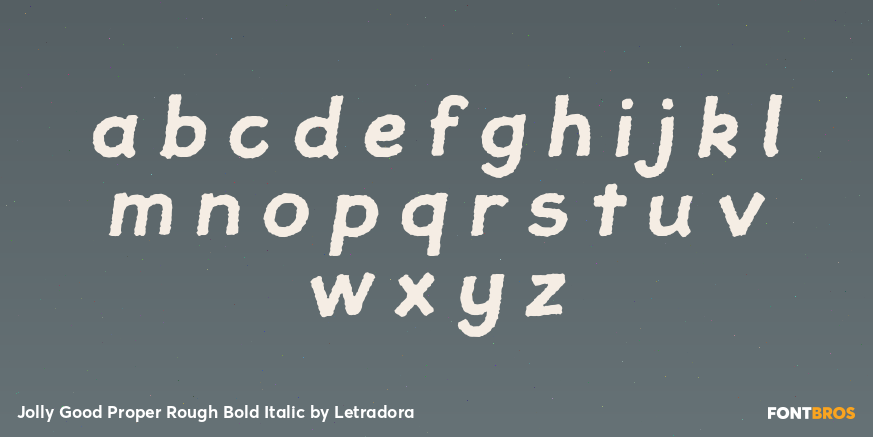 Jolly Good Proper Rough Bold Italic Font Poster #1