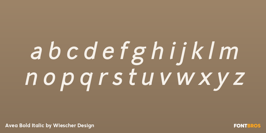 Avea Bold Italic Font Poster #3