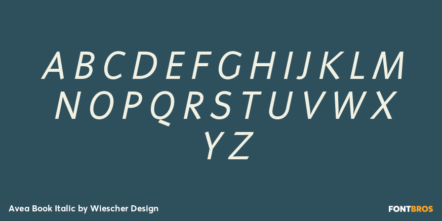 Avea Book Italic Font Poster #2