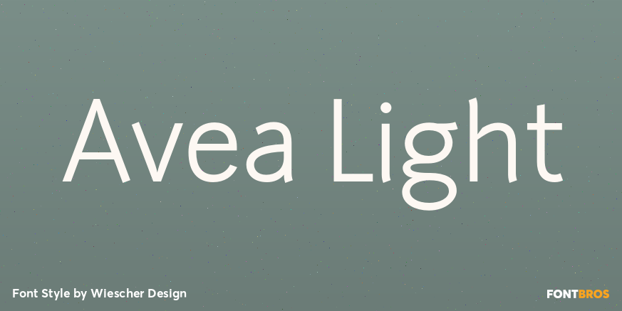 Avea Light Font Poster #1