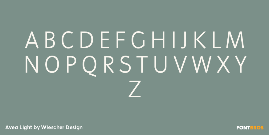 Avea Light Font Poster #2