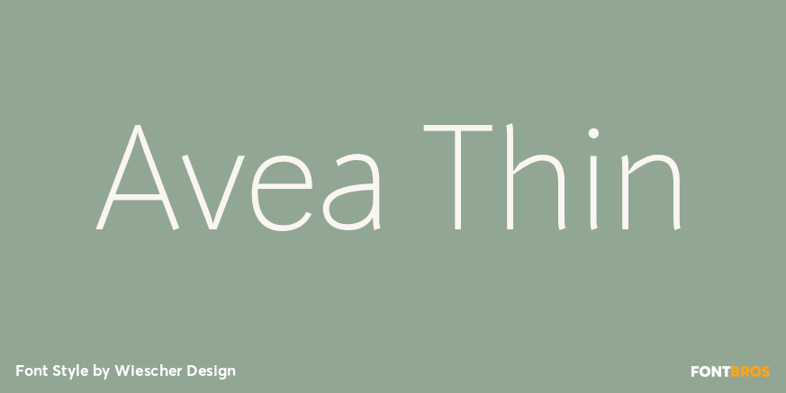 Avea Thin Font Poster #1