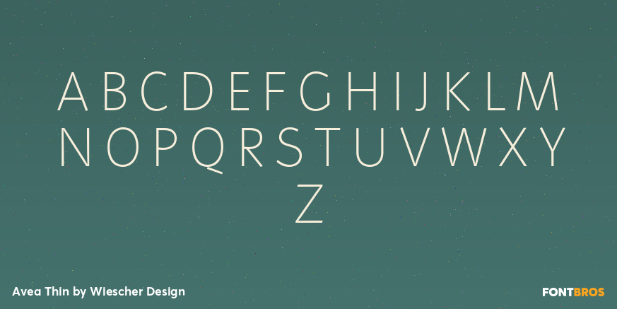 Avea Thin Font Poster #2