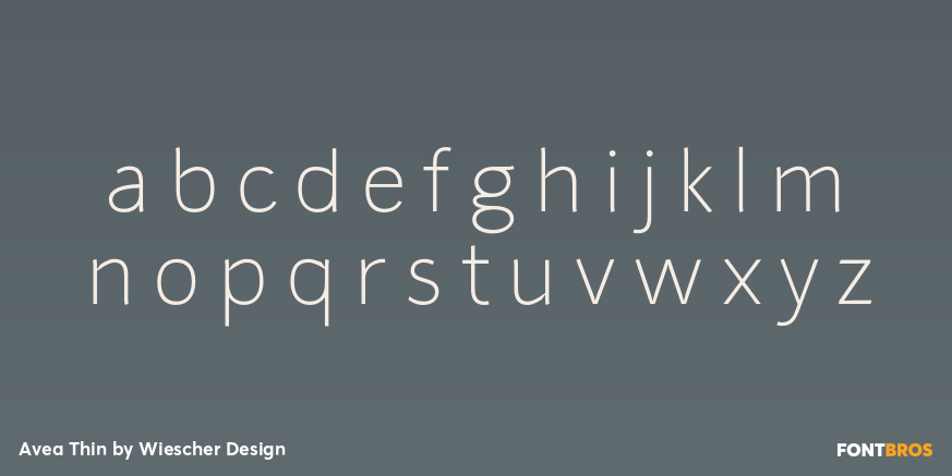 Avea Thin Font Poster #3