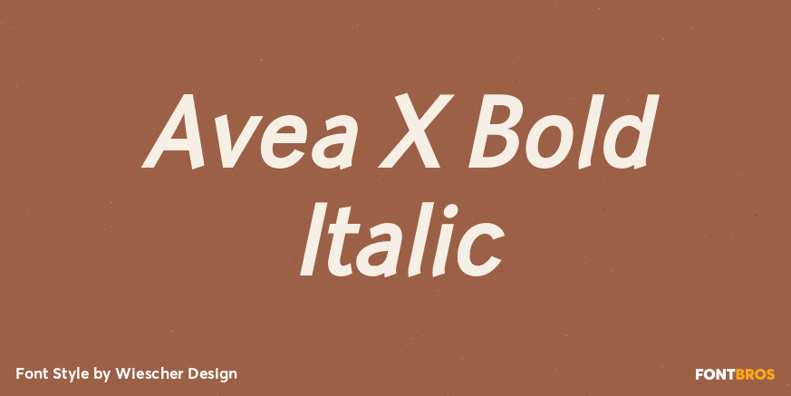 Avea X Bold Italic Font Poster #1