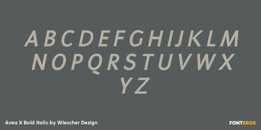 Avea X Bold Italic Font Poster #2