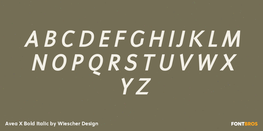 Avea X Bold Italic Font Poster #1